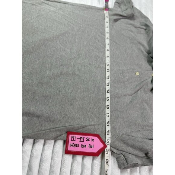 St. Johns Bay Legacy Polo Men's Medium Solid Gray Cotton - Picture 6 of 10